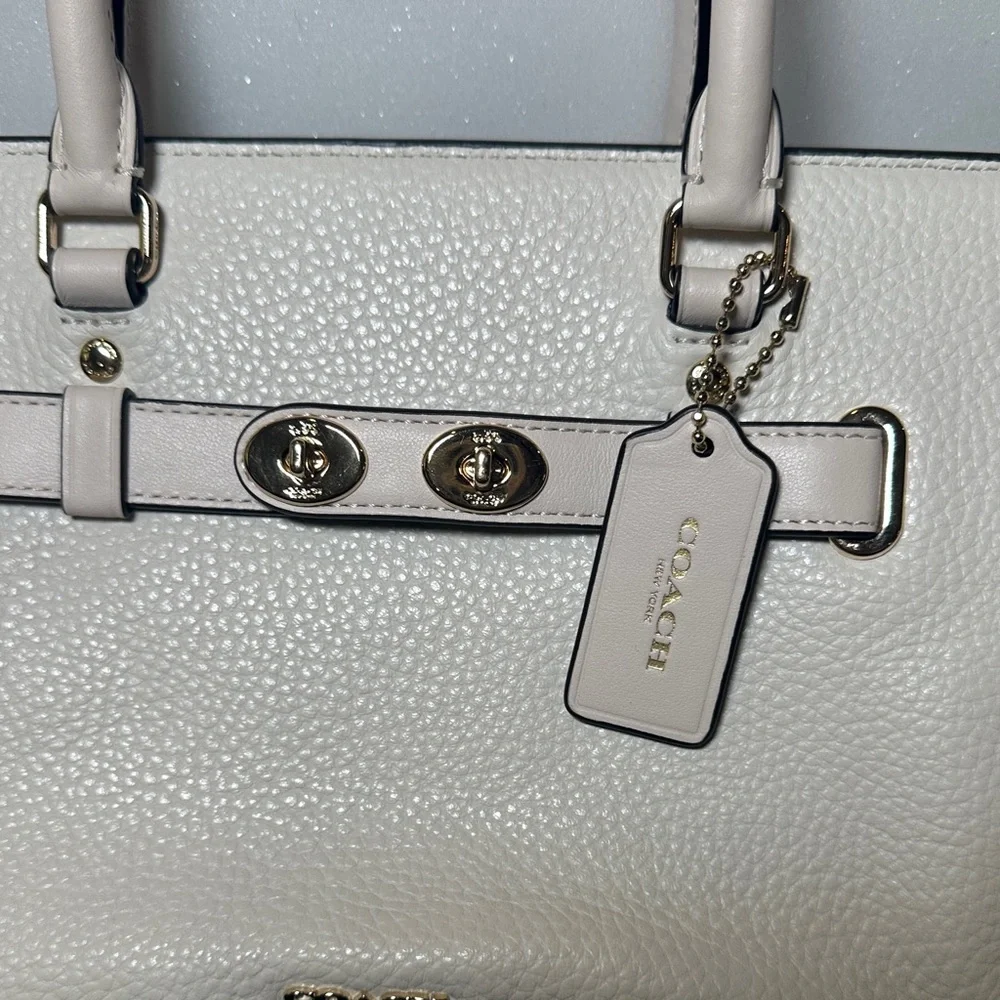 Coach Cream Satchel Bag - Picture 2 of 4